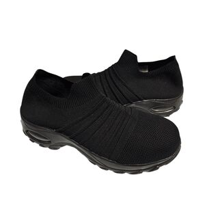 Dyk      Black Slip-On Sneakers